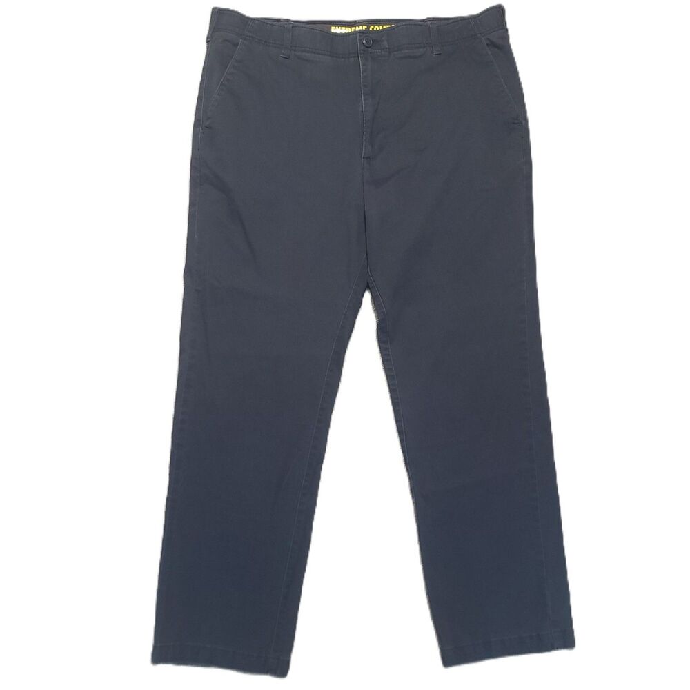 Lee Extreme Comfort Mens 42x32 (Fits 40x31) Pants Sraight Fit Navy Stretch Chino